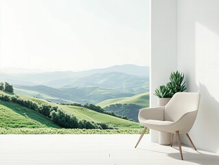 Canvas Print - Serene Hillside View