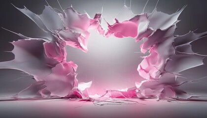 Poster - A striking image of pink liquid splashing dramatically, creating an artistic and dynamic visual effect against a neutral background.