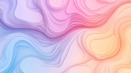 colorful pastel abstract background with waves gradient wallpaper topography backdrop