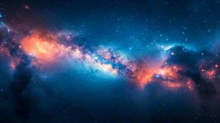 Wall Mural - vibrant colors of the galaxy showcase cosmic clouds and stardust. generative ai