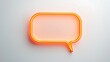 © Tanakrit - A vibrant orange neon speech bubble against a soft white background, symbolizing communication and expression.