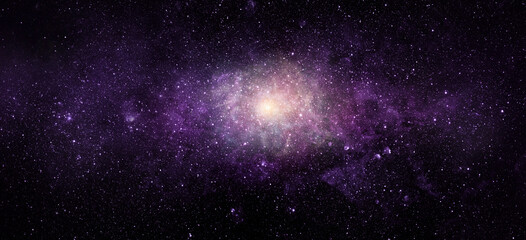 Wall Mural - space scene with stars in the galaxy. panorama. universe filled with stars, nebula and galaxy,. elem