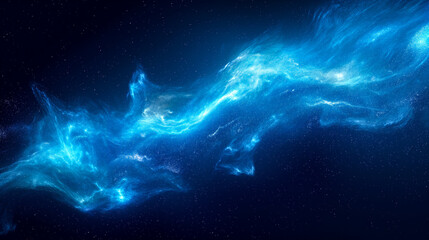 Wall Mural - a stunning blue supernova galaxy filled with luminous energy in the vastness of space. generative ai