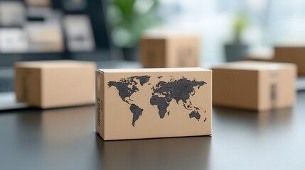 Aufkleber - Detailed view of various global shipping options and international delivery choices available on an e commerce website or online marketplace  Showcases logistics tracking