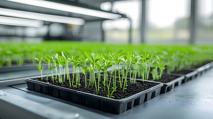Poster - Innovative hydroponic vertical farming lab showcasing sustainable food production technology and green solutions for the future of agriculture and environmental responsibility