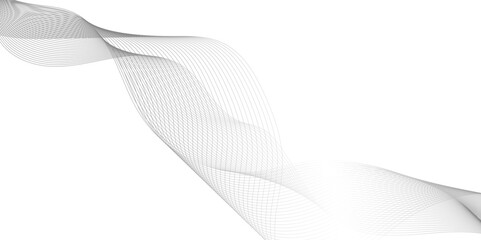 Wall Mural - abstract wave element for line design, dynamic sound wave isolated on white background, abstract gre