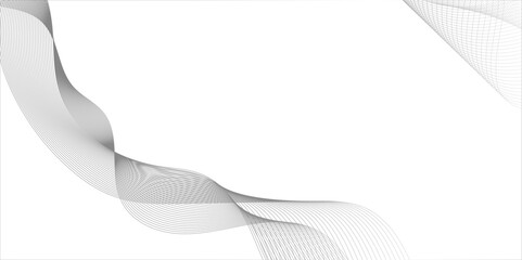 Wall Mural - abstract wave element for line design, dynamic sound wave isolated on white background, abstract gre