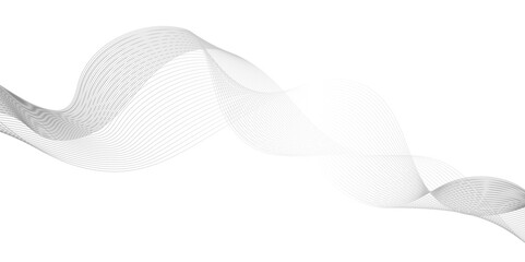 Poster - abstract wave element for line design, dynamic sound wave isolated on white background, abstract gre