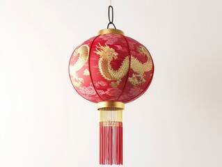 Wall Mural - Red Dragon Lantern Festive Asian Decor Hanging Lamp