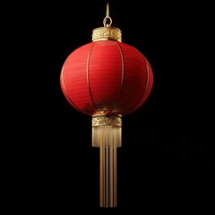 Wall Mural - Elegant Red Chinese Lantern with Gold Accents