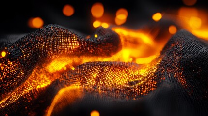 Poster - Hands emerge from darkness, glowing with fiery orange light, creating a striking contrast that evokes warmth and intensity.