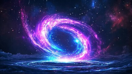 Wall Mural - cosmic swirl of vibrant colors in deep space