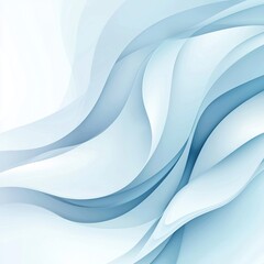Poster - Delicate Abstract Wave Textures in White on a Clean Background
