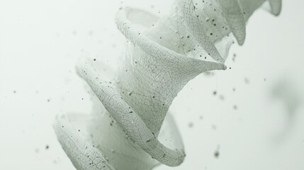 Poster - abstract swirling liquid with speckled particles: ethereal visual effect