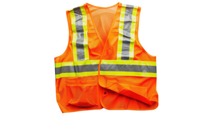 Safety vest orange on transparent background