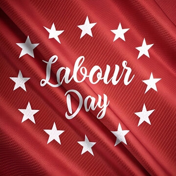 realistic labour day written design