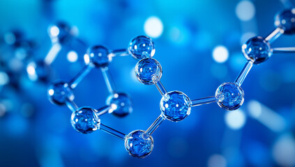 Blue hexagon background