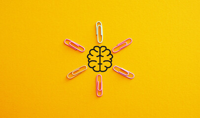 Poster - Collective thinking and brainstorming concept. Creative Ideas Brainstorm, Thinking Inspiration and motivation