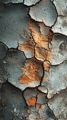 Poster - A smooth cement wall reveals its character through subtle, interconnected cracks that create a tapestry of natural textures. Soft hues blend together, showcasing the beauty of decay