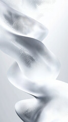 Poster - White dotted wave spinning dynamically, symbolizing technological advancement and innovative digital design