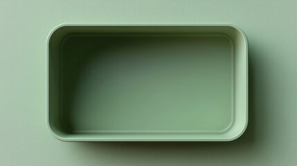 Poster - Soft Pastel Green 3D Rectangular Panel Suspended in Minimalistic Space