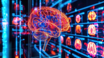 Poster - Abstract Digital Brain Visualization with Medical Scan Imagery