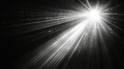 Poster - Radiant Burst of Light Piercing Through Darkness in Ethereal Scene