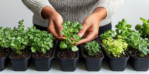 Nurturing Fresh Herbs in Home Garden Setup