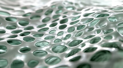 Metallic porous textile, close-up, abstract background, design texture