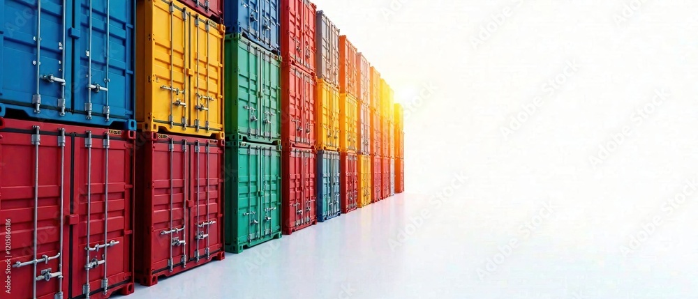 Colorful Shipping Container Stacks - Logistics Transport Photography ...