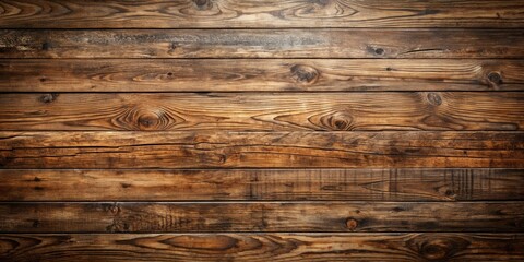 Wall Mural - Rustic Weathered Wooden Planks Background Texture Rich Brown Tones and Natural Grain Patterns