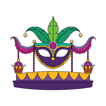 Mardi Gras Float Vector Design Illustration