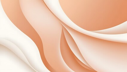 Poster - Abstract Fluid Forms Soft Peach Cream Smooth Gradient Background