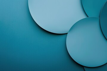Poster - A blue background with three circles on it