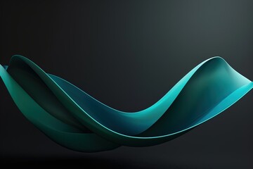Poster - A blue wave is shown on a dark background