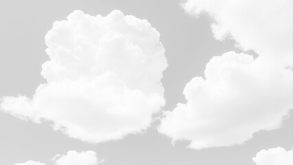 Wall Mural - Sky with white clouds background. White Clouds from above. Top view from an airplane over white clouds. High in the Heavens.	