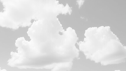 Wall Mural - Abstract cloud formations on white background Sky with white clouds background. Fluffy white clouds in sky, soft texture, bright light,