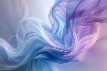 Poster - a blue and purple wave of fabric with a white background