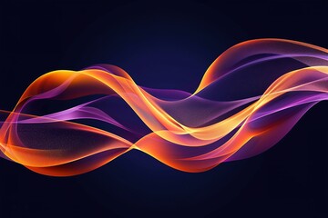 Poster - A long, curvy orange and purple wave