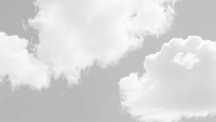 Wall Mural - Abstract cloud formations on white background Sky with white clouds background. Fluffy white clouds in sky, soft texture, bright light,