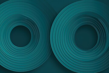 Poster - Two blue circles with a blue background