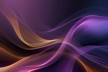 Poster - a purple and orange wave with a purple background