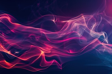 Poster - a colorful, swirling smokey line with a blue background