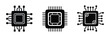 © Mohammad - Set of microchip icon. Processor icon. Circuit or chip icon. vector illustration
