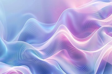 Poster - a blue and pink wave with a purple background