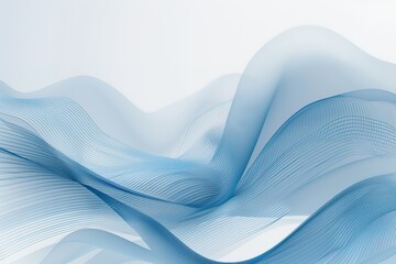 Poster - A blue wave with a white background