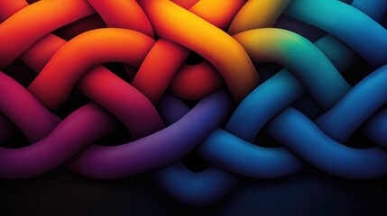 Poster - Colorful abstract patterns digital art graphic design vibrant environment close-up view modern aesthetic