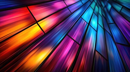 Poster - Vibrant light display modern architecture digital artwork urban environment abstract viewpoint colorful concepts for inspiration