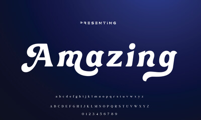 Poster - Luxury wedding alphabet letters font with tails. Typography elegant classic serif fonts and number decorative vintage retro concept for logo branding. vector illustration