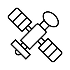 Poster - hubble telescope icon, hubble telescope line art - simple line art of hubble telescope, perfect for 